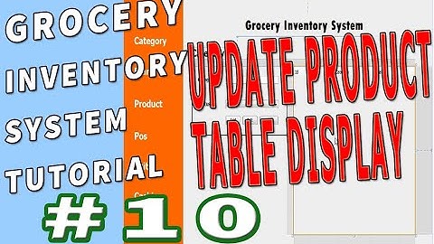 Java Netbeans Inventory System (POS) Tutorial 10  Updating Product Table Display TAGALOG