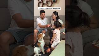 Who’s the real baby 😅 #dogandbaby #funny #couple #dog