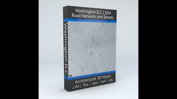 Washington DC Road Network Architectural 3D Model
