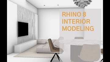 Rhino 8 Interior modelling tutorial | living room |
