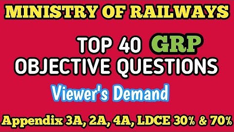 GRP OBJECTIVE QUESTIONS@ GRP QUESTIONS BANK* APPENDIX 3A GRP OBJECTIVE QUESTIONS