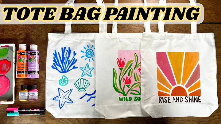 *7* Painted Tote Bags & Testing Fabric Paints, Dollar Store Paints & Paint Markers