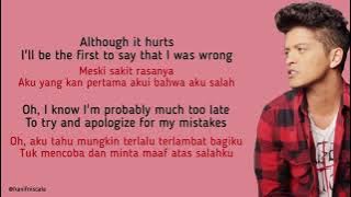 Bruno Mars - When I Was Your Man | Lirik Terjemahan