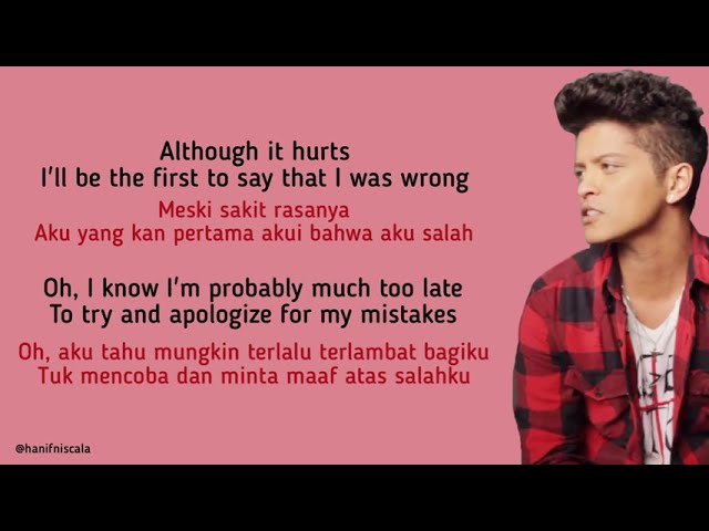 Bruno Mars - When I Was Your Man | Lirik Terjemahan class=