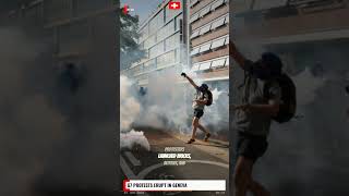 g7 protests erupt in geneva