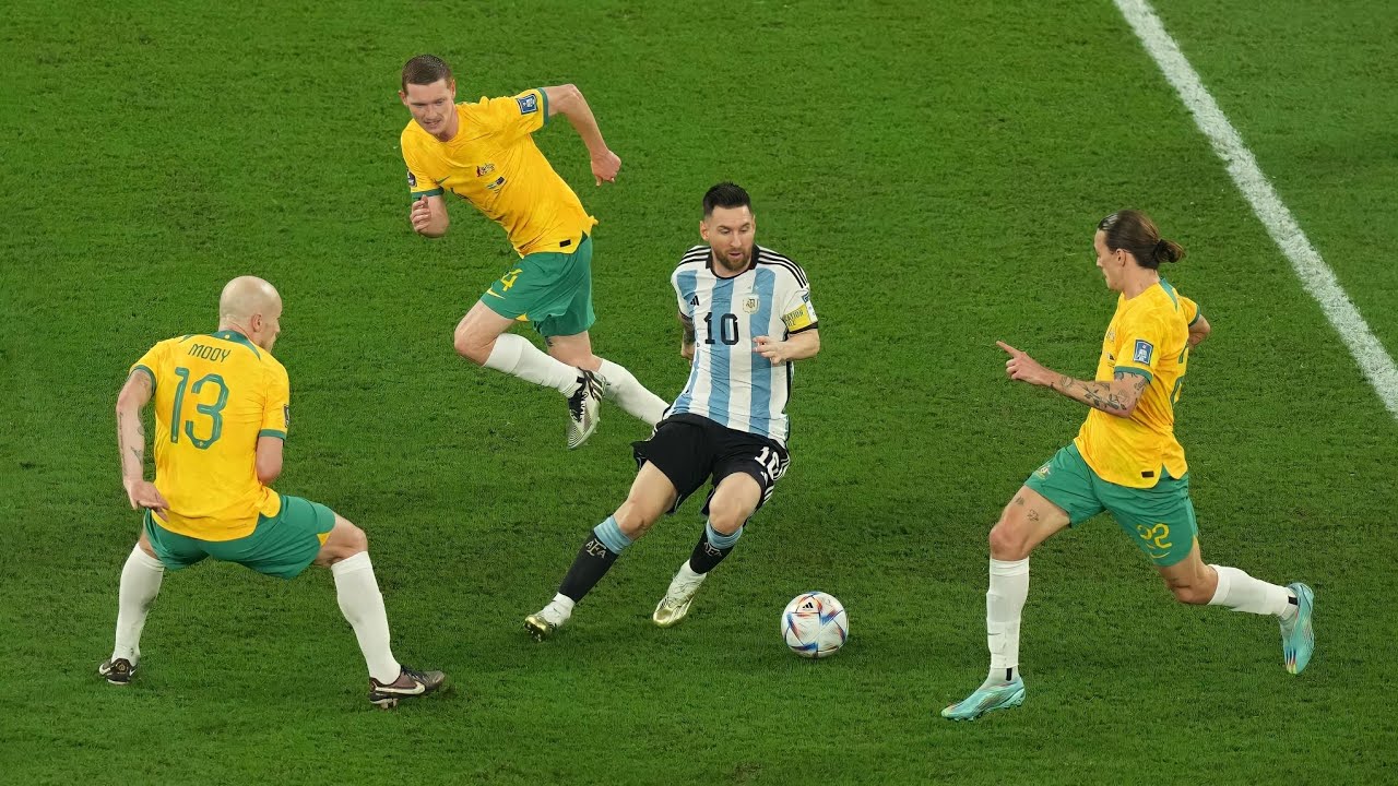 Lionel Messi vs Australia 2022 (Fifa World Cup) English Commentary