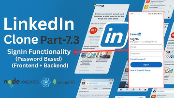 LinkedIn Clone With React Native | signIn functionality using password | Part 7.3 | #Reactnative