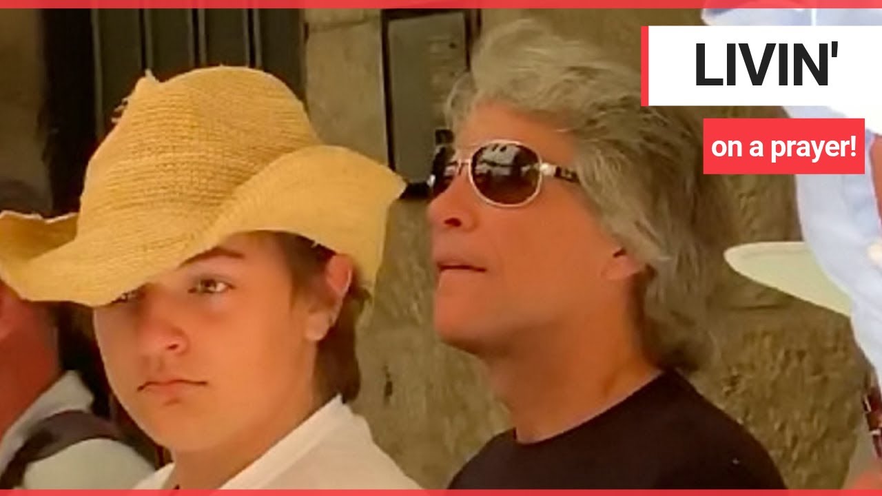 wife and kids Jon Bon Jovi visits the holy land in Israel | SWNS TV