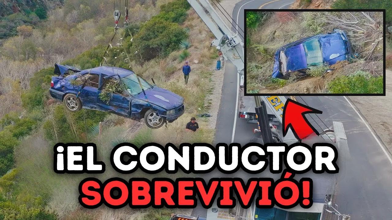 Conductor de BMW Morado Sobrevive a un Accidente en la Montaña – ¡Un Milagro Increíble!
