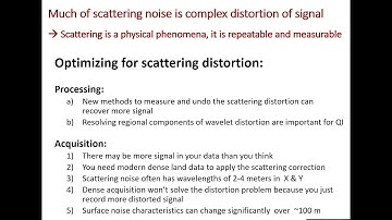 Optimizing seismic acquisition for scattering noise
