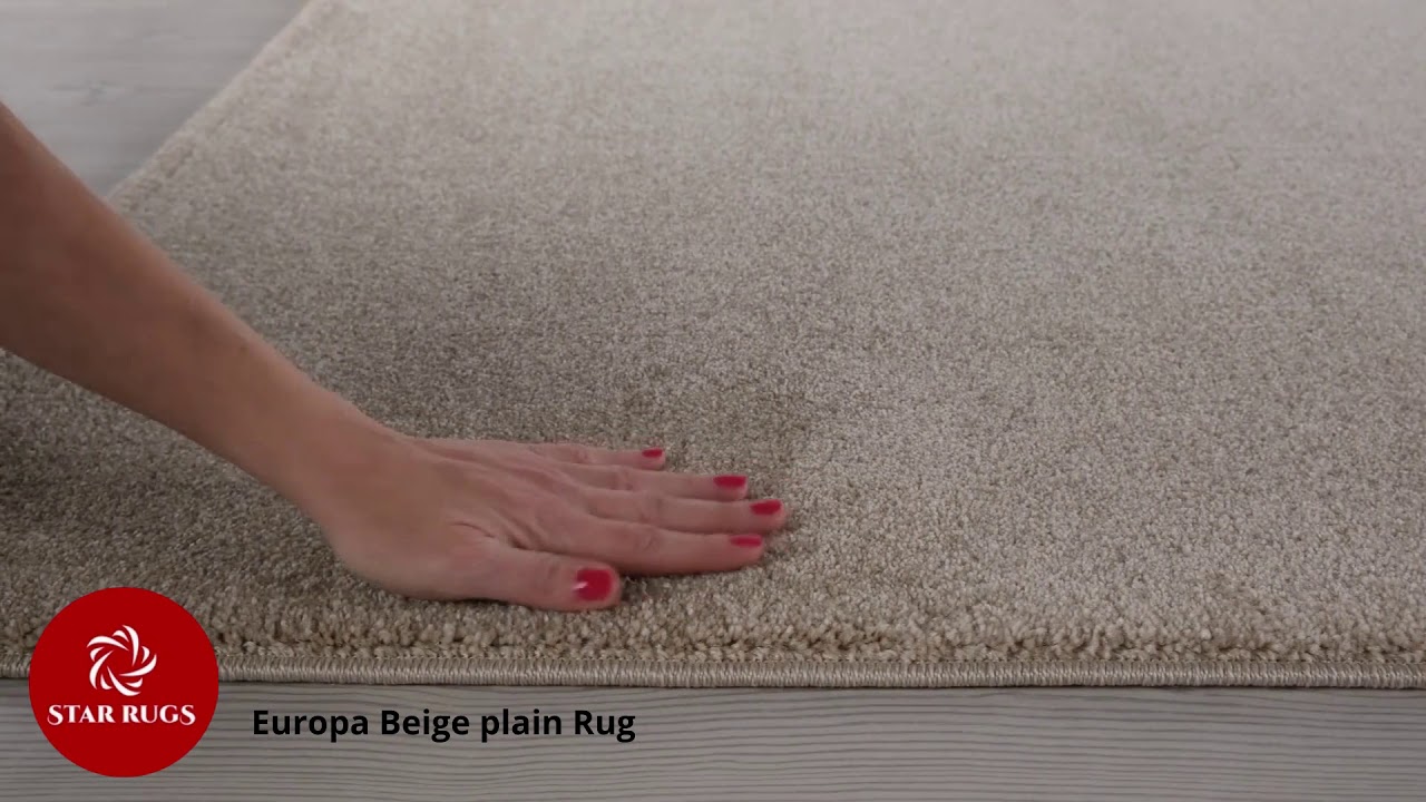 Europa Beige plain Rug By STAR RUGS
