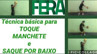 Técnica básica para o toque, a manchete e o saque por baixo no voleibol