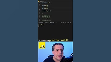 PUSH ou UNSHIFT - JAVASCRIPT #shorts