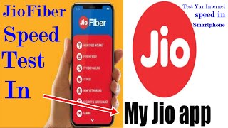 How To Check Your Jio Fiber Speed In My Jio App Reliance Jio | Jio Fiber 100 Mbps Speed Test | screenshot 3