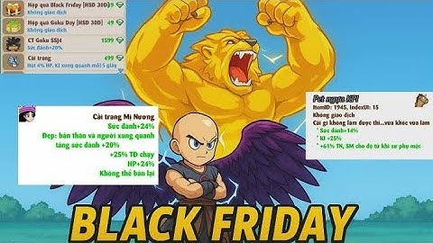 Ngọc Rồng Online - BlackFriday của NRO có gì vui hướng dẫn mua sắm. 