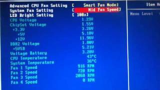 Shuttle XPC SD37P2 bios setting and fans