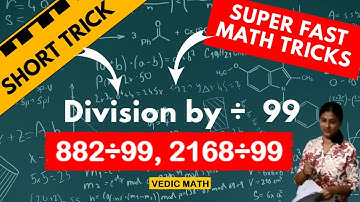 Divide number by 99 | VedicMaths Trick | Division of any number by 99 in fastest way | 2022