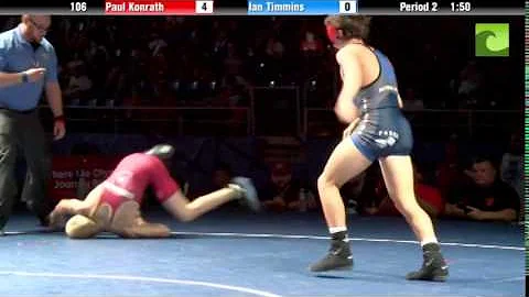 106 lbs. Finals - Paul Konrath (IN) vs. Ian Timmin...