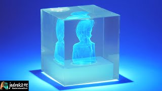 3D Hologram Project from Clear Epoxy / RESIN ART