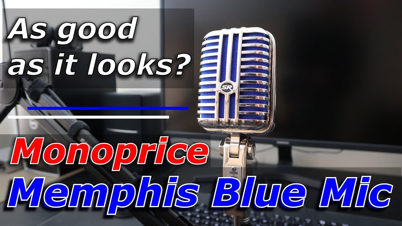 Monoprice Memphis Blue Dynamic Microphone Review, Setup & Unboxing