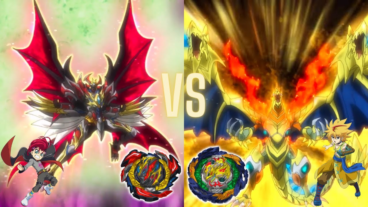 Demon King VS Golden Boy, Dangerous Belial (Perfect Gear) VS Vanish Fafnir-Beyblade Burst DB