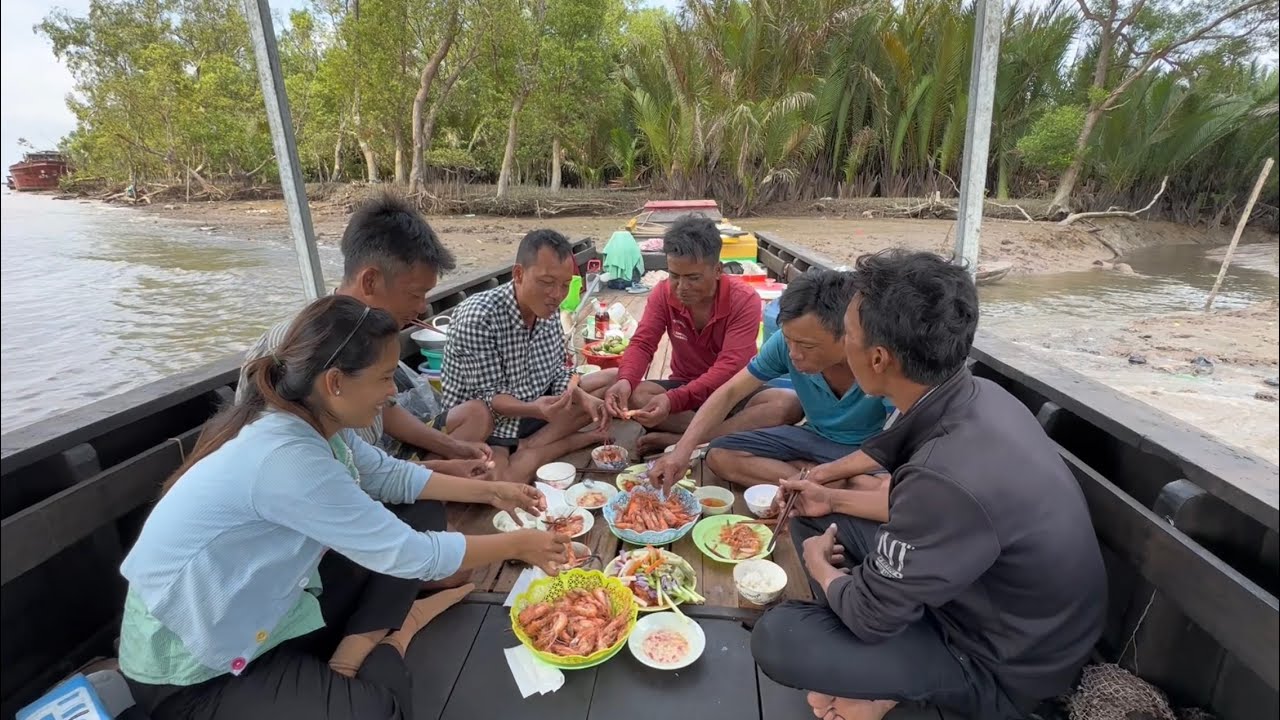 Vàm Định An . Làng Cá . Trúng mánh . Tôm . Cá . quá nhiều rồi VXĐ 