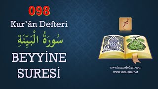 098 Beyyine Suresi Notları (Kuran Defteri)