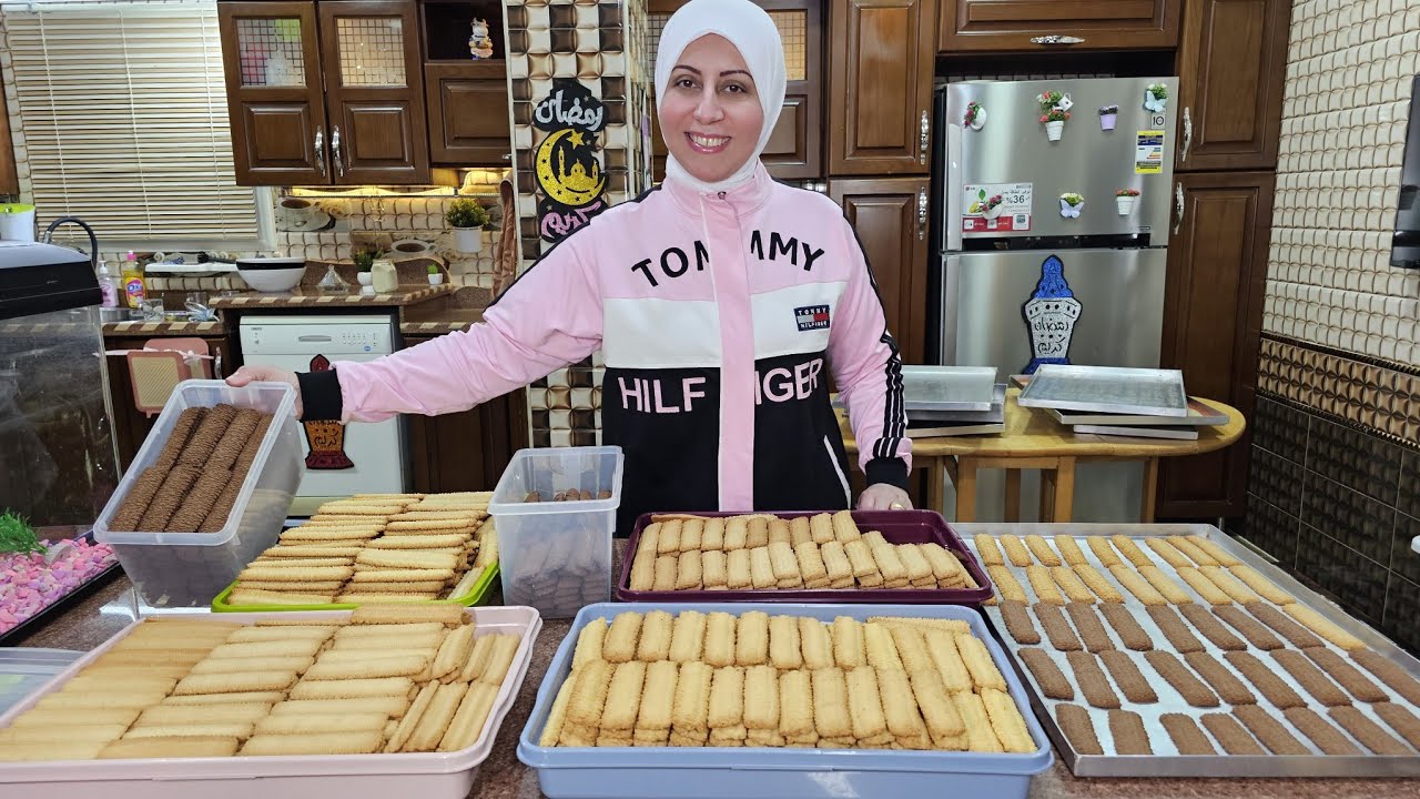 بسكوت العيد بدون زبدة بخمس اطعم مختلفة بطريقة سهله ونتيجة هااااااايله
