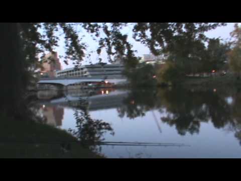 Carp fishing the Grand River in Lansing Michigan USA