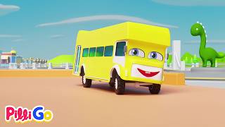 Baby Bus Colors Song 🚌 | Yellow Bus, Fire Bus & Police Bus | Fun Vehicle Song for Kids | Pilli Go