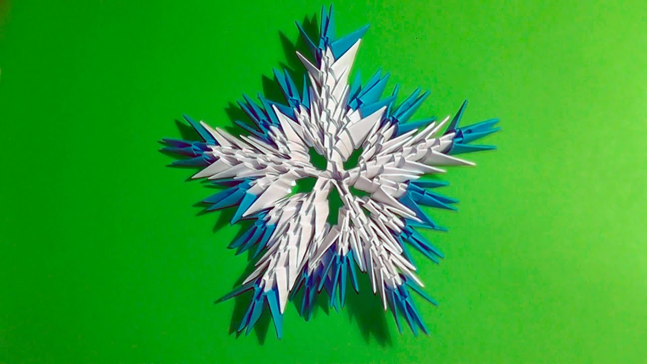 How To Make A Paper Snowflake 3d Origami Tutorial For Beginners Youtube