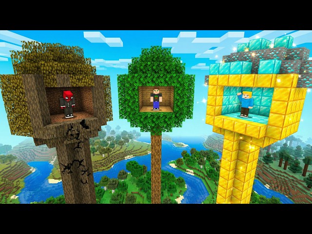 ZENGİN vs FAKİR: Ağaç Evi Kapışması (Minecraft)