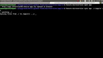 Live reloading a Python Flask app on the cloud using Hasura