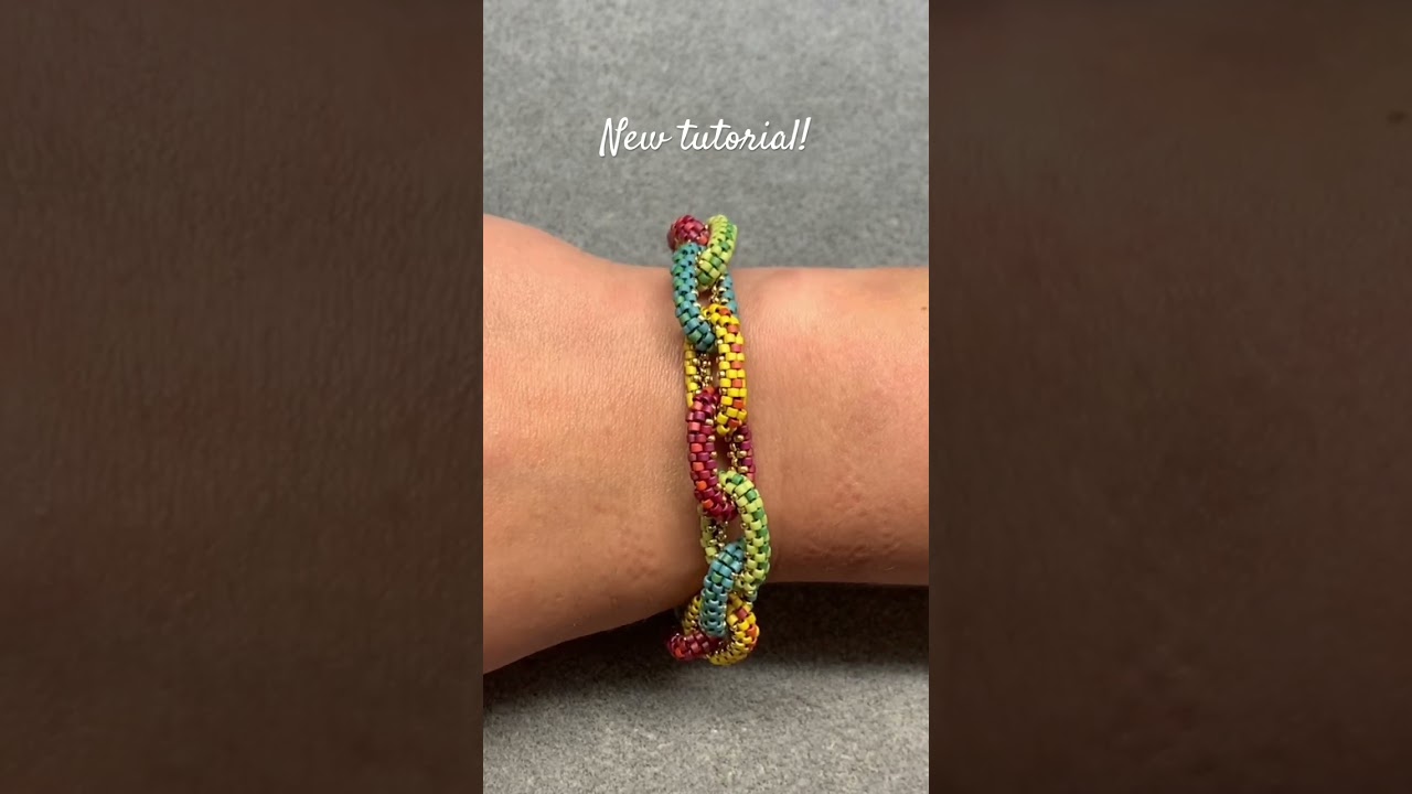 New! Make the Delica Links Beaded Bangle Bracelet