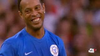 Famous Ronaldinho Double Nutmeg and No Look Pass during England vs Rest Of The World  Soccer Aid 2016 Wealth