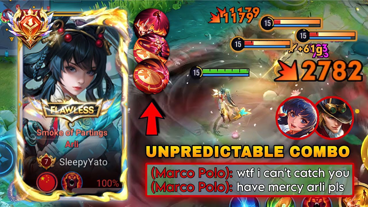 TOP ASIA ARLI UNPREDICTABLE PARASOL COMBO ELIMINATING ENEMIES EASILY IN RANK! | ARLI BUILD & ARCANA