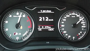 2013 Audi S3 300 HP 0-100 km/h, 0-100 mph & 0-200 km/h Acceleration GPS Measurement