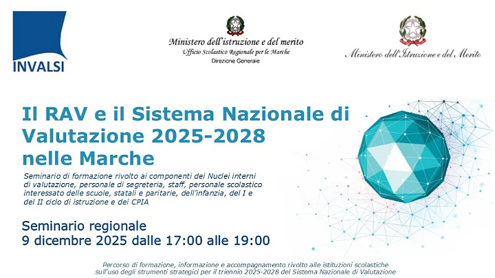 Il RAV e il Sistema Nazionale di Valutazione 2025-2028 nelle Marche, 09/12/2025, 17:00-19:00