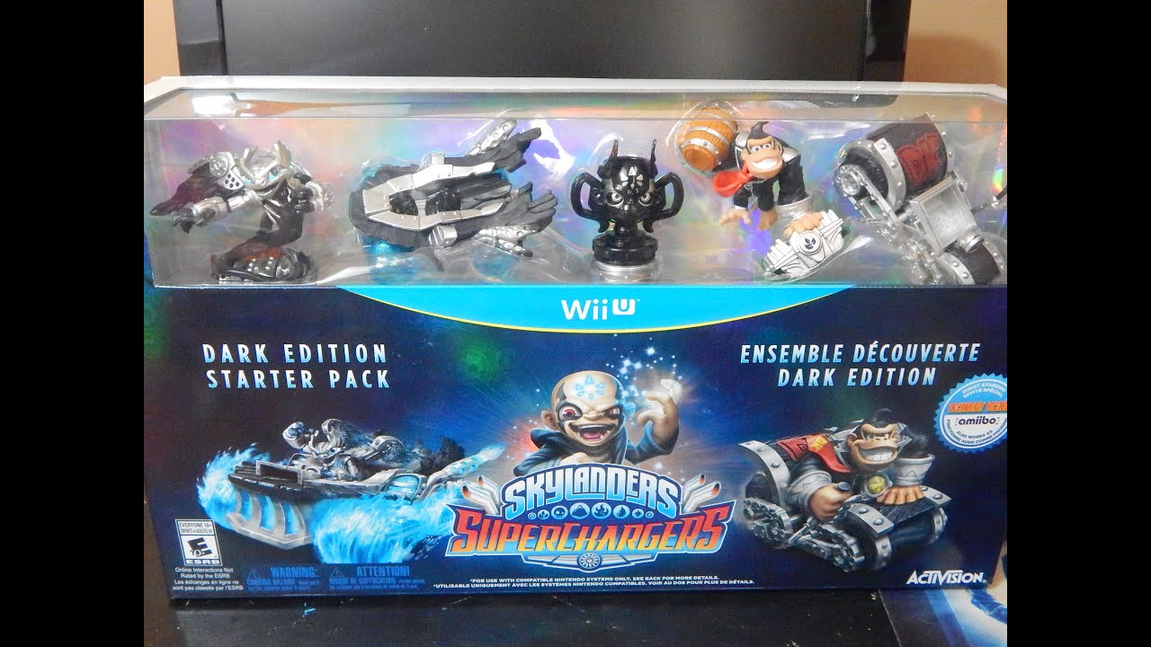 Skylanders Superchargers Dark Edition Starter Pack Unboxing Wii U YouTube