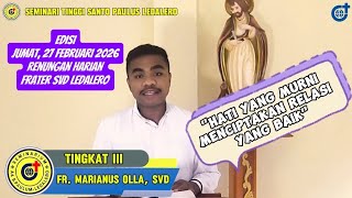 Download Lagu Renungan Harian Katolik-(Jumat, 27 Februari 2026) Frater SVD Ledalero || MEMBANGUN HATI YANG MURNI  MP3