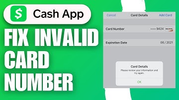 How To Fix Cash App Invalid Card Number | EASY FIX
