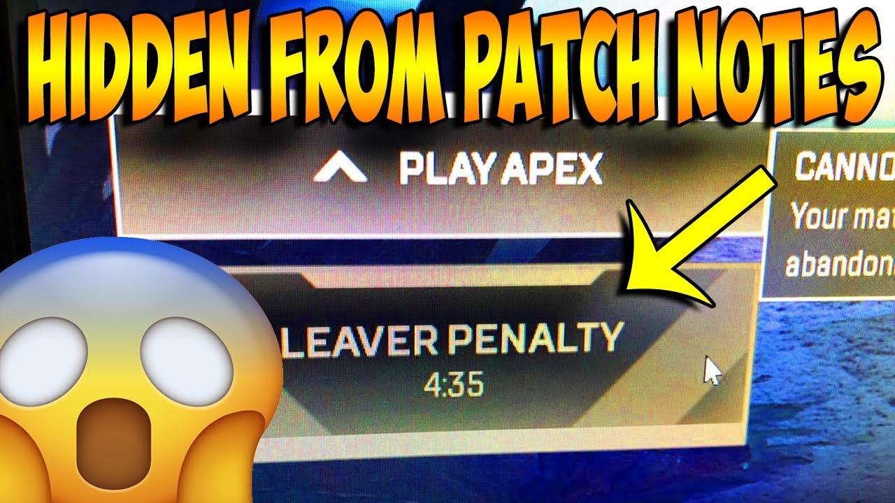 SECRET LEAVER PENALTY IN THE NEW APEX LEGENDS UPDATE YouTube