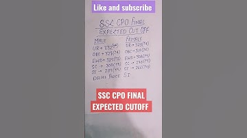 SSC CPO FINAL EXPECTED CUTOFF | CPO CUT OFF | #viral #ssc #shortsvideo #shorts #short #cpo #cgl #mts
