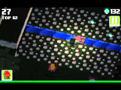 Playing Crossy Creeper... Meters: 57 - YouTube