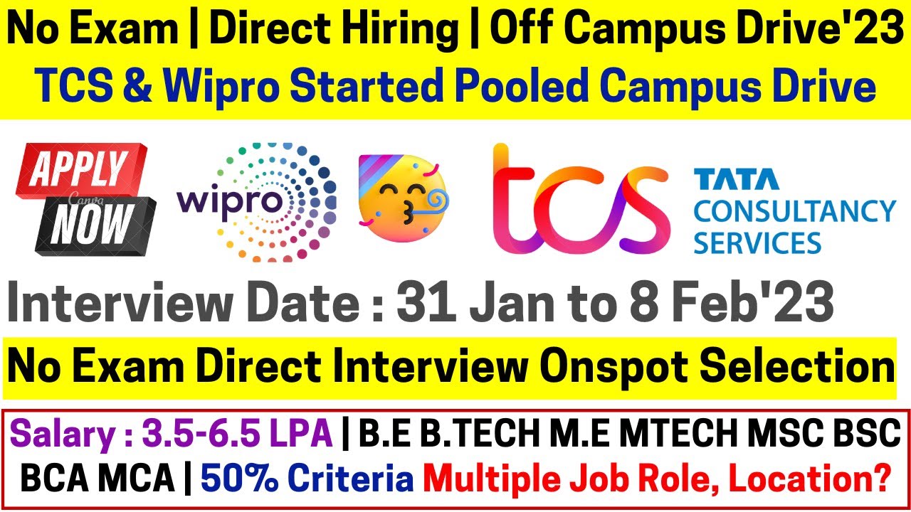 tcs-wipro-started-direct-pooled-campus-drive-2023-19-batch-no-exam