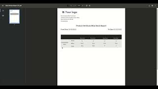Product Attribute Wise Stock Report Odoo V18