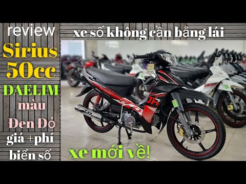 Video Review báo giá Sirius 50cc Dealim Đen Đỏ Mờ vành... - youtube