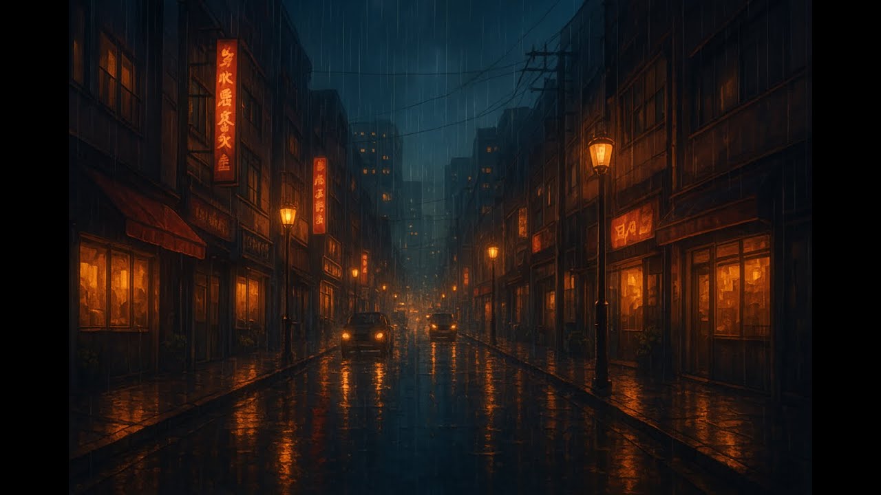 Cozy Rainy City Ambience 🌆 | 10 Hours of Relaxing Rain Sounds for Sleep ...