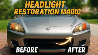Fixing my disgusting S2000 headlights. They look 🔥