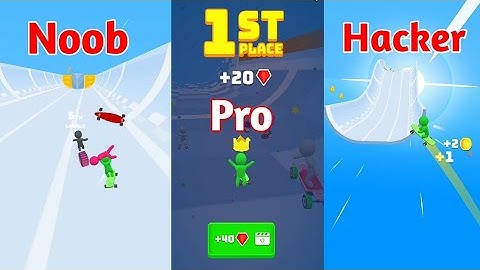 Turbo Stars - Rival Racing || NOOB vs PRO vs HACKER || All Levels GamePlay